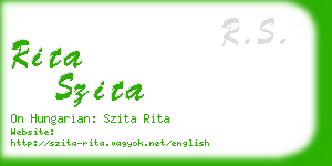 rita szita business card